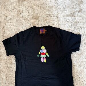 Marc Jacobs Black Tee with Multicolor Doll Motif